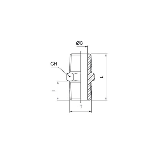 Disegno Tecnico 1110BNipple BSPT thread