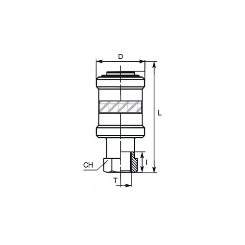 Disegno Tecnico 1610BSlide valve BSPP thread