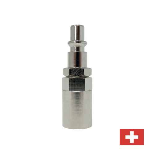 Connection with hose connector - Swiss profile