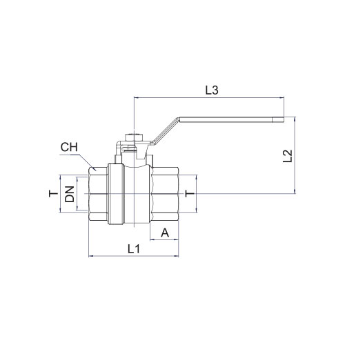 Disegno Tecnico 9210BFull bore ball valve, threaded ends BSPP F/F