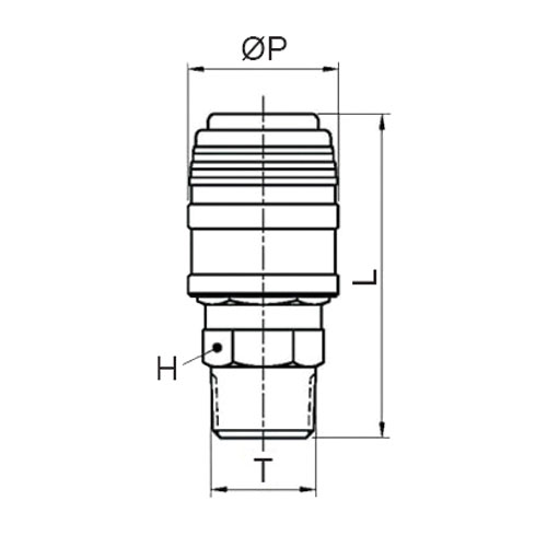 Disegno Tecnico EU-75N-MBMale quick coupler