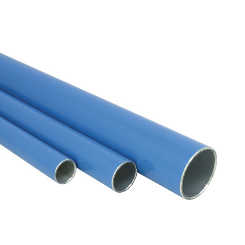 Aluminum pipe 4 meters light blue