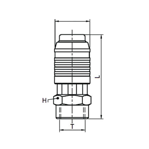 Disegno Tecnico FLUID-10N-HBFemale quick coupler BSPP thread