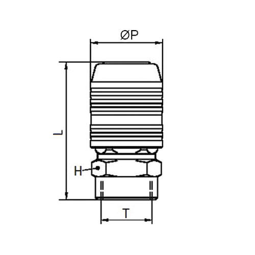 Disegno Tecnico FLUID-10S-HBSafety female quickcoupler BSPP