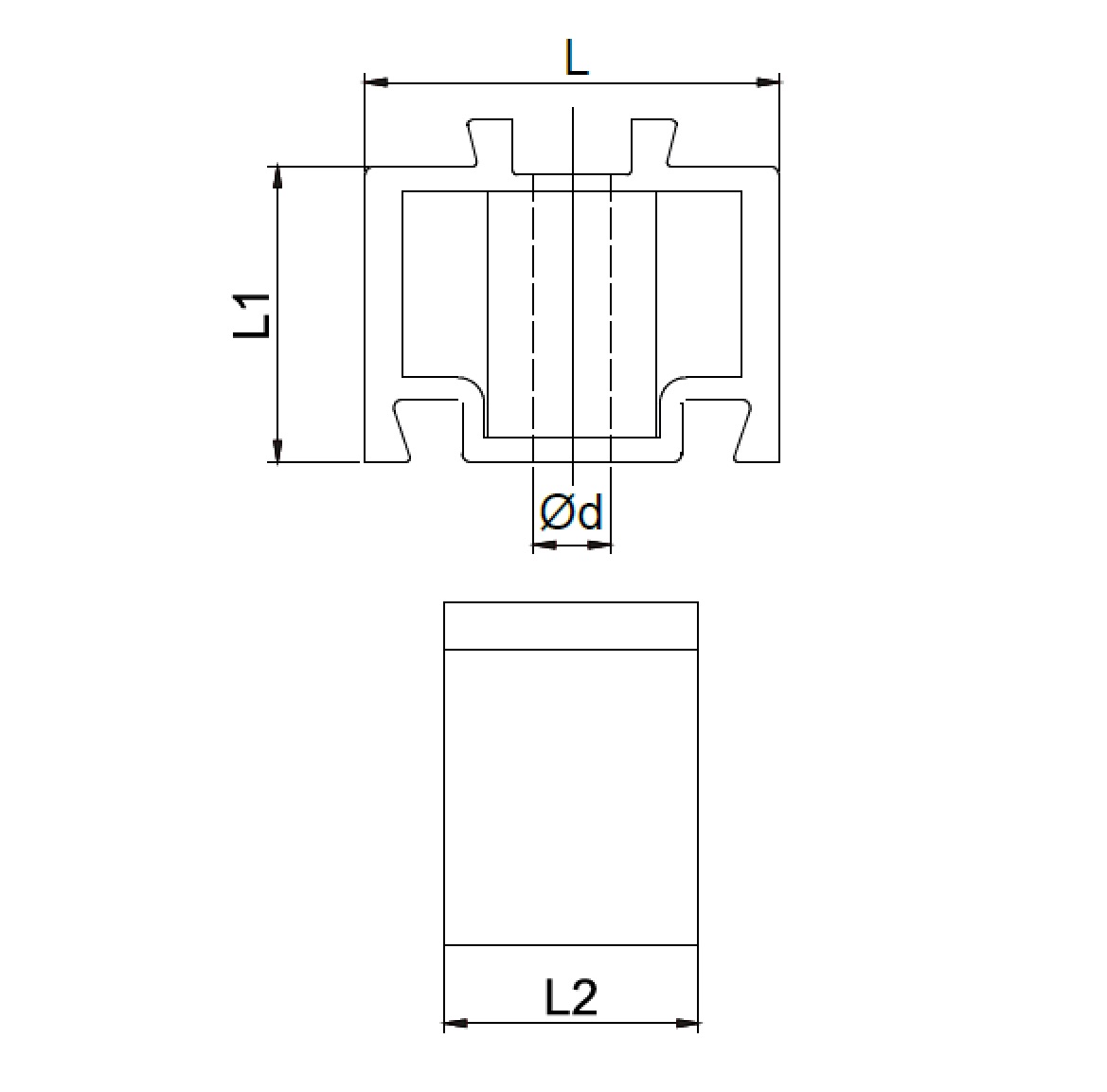 Disegno Tecnico FPDSTSpacer for fixing clip rigid pipe