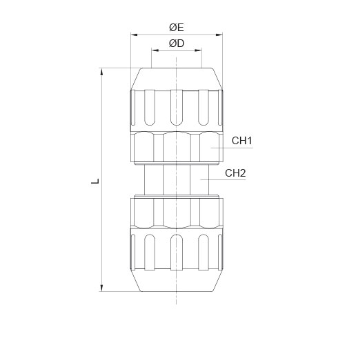 Disegno Tecnico FPUCUnion connector