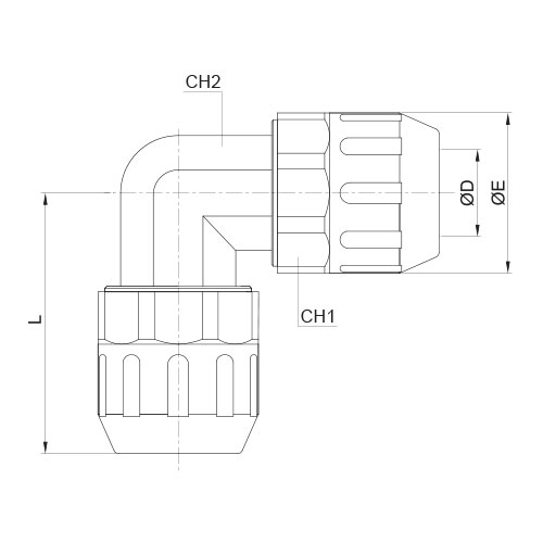 Disegno Tecnico FPULUnion elbow