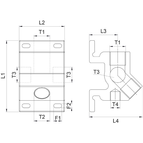 Disegno Tecnico FPWLM1Single applique in aluminum