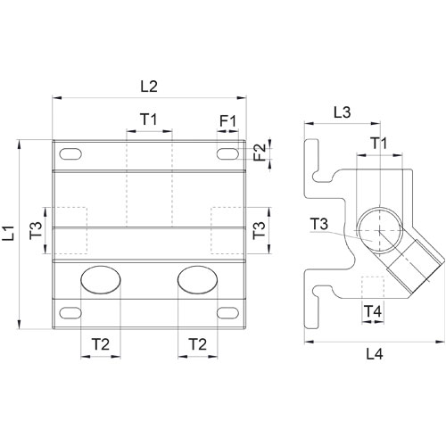 Disegno Tecnico FPWLM2Double applique in aluminum