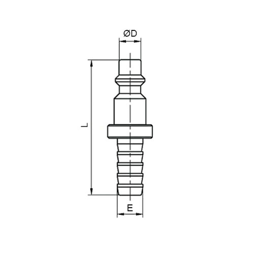 Disegno Tecnico NE-10EBConnection with barb connector