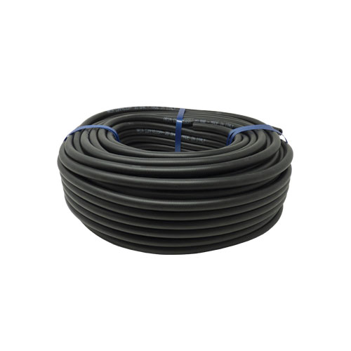 Black PVC tube with reinforcement in polyester fiber